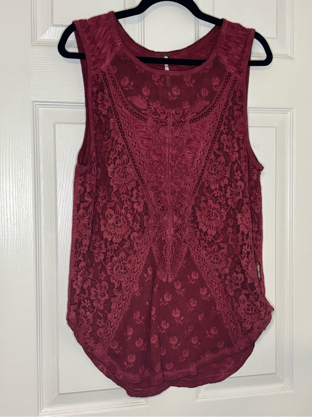 Free People "Not So Sweet" Victorian Lace Tank Top